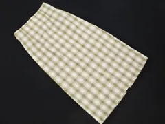 grove グローブ チェック ロング スカート sizeS/緑ｘ白 ■◇ レディース