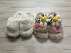 未使用ファー スリッパ 2足 まとめ