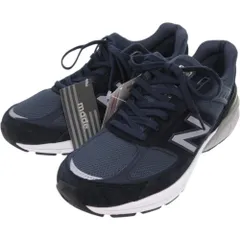 未使用品 ニューバランス 990 v5 M990NV5 スウェード ネイビー 紺 スニーカー メンズ 1097 NEW BALANCE