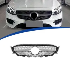 メルセデス・ベンツ Mercedes-Benz Eクラス W213 2016-2019款 専用 ABS素材 <!-利用不可文字-!>天星グリル 中网 改装 車外パーツ 外装ガーニッシュ 亮黒/銀色 取付簡単 高品質 防護 外観アップ 送料無料