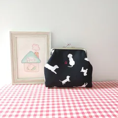 がま口（わんちゃん＊ブラック）