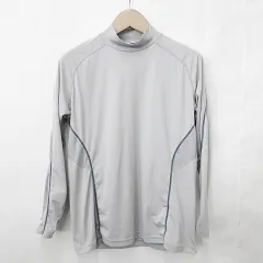 アディダス adidas テーラーメイド インナーシャツ ゴルフ スポーツウェア 長袖 ハイネック メッシュ グレー L