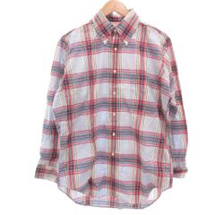 ブルックスブラザーズ BROOKS BROTHERS シャツ 15 2/1 マルチカラー チェック柄 ボタンダウンカラー 長袖 /NL ■GY12