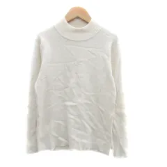 グローバルワーク GLOBAL WORK ニット カットソー リブ ボトルネック 長袖 無地 M ベージュ /HO48