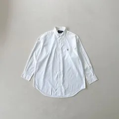 【90s・名作】ラルフローレン ヤーマス 白シャツ 16.5 ピンポイントOX ボタンダウンシャツ