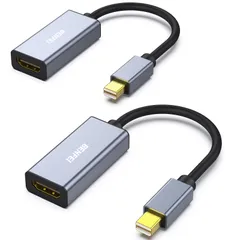 【数量限定】BENFEI Mini DisplayPort - HDMI アダプター [4K@30Hz、アルミニウムシェル、ナイロン編組] Thunderbolt 2 - HDMI アダプタ