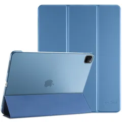 【特価セール】ProCase iPad Pro 12.9 ケース 第6/5/4/3世代に適用（2022 2021 2020 2018） スリム 三つ折り スタンド スマートカバー Pencilのペアリングと充電に対応 - ブルーのサムネイル