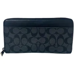 COACH コーチ トラベル ウォレット F66563 ブラック レザー メンズ 【中古】 42603K185