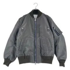 sacai / サカイ | Nylon Twill Blouson ナイロンツイル MA-1 ボンバージャケット | 1 | グレー | メンズ