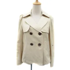 アプワイザーリッシェ Apuweiser-riche トレンチコート スプリングコート ショート丈 2 アイボリー /YK23