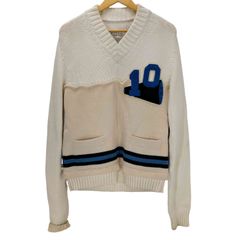 メゾンマルジェラ Maison Margiela 20SS 10 再構築 ロゴ Vネック ニット セーター メンズ import：S 