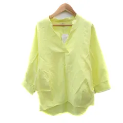 アーバンリサーチ URBAN RESEARCH アイテムズ items ブラウス シャツ 七分袖 スキッパーカラー F 黄色 イエロー /YK40