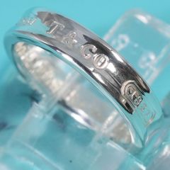 ティファニーシルバー＆チタン ナローリング 19号 新品仕上げ ほぼ無傷