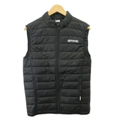 アウトドアプロダクツ OUTDOOR PRODUCTS 中綿ベスト アウター ナイロン ジップアップ ロゴ プリント M 黒 ブラック /XZ ■ECE003