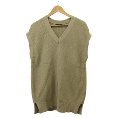 アンタイトル UNTITLED ニットベスト シルク混 プルオーバー Vネック 4 ベージュ /XZ ■ECE003