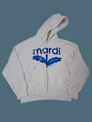 マルディメクルディ フードTシャツ フード ブルー F
