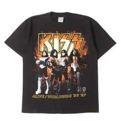 Vintage Music Item | 90s KISS ALIVE WORLDWIDE TOUR 96-97 大阪会場 キッス Tシャツ / USA製 PYRAMID | ブラック L | 90年代 古着 ロックT バンドT【中古】