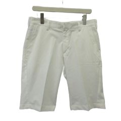 アディダス adidas ゴルフウェア ショートパンツ ハーフパンツ ロゴ L 白 ホワイト /XZ ■GY58
