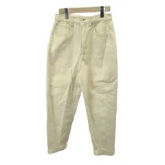 クラシカルエルフ Classical Elf デニム ジーンズ テーパード S 白 ホワイト 生成り ハイウエスト ロールアップ裾 ゆったりシルエット /MD ■ECE003