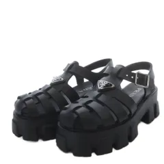 プラダ PRADA 三角ロゴ モノリス サンダル ブラック 5 PRADA（プラダ） サンダル モノリス 2X3089 2DL8 メンズ