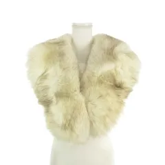 サガフォックス SAGA FOX セミストール ファーショール ティペット 毛皮 青狐 ベージュ /MN1 ■ECD001