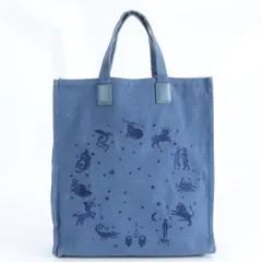 美品 グッチ 星座 柄 刺繍 キャンバス トート バッグ ショルダー ビジネス 通勤 A4 レザー メンズ レディース RWM DN32-9【中古】