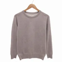 B&Y ユナイテッドアローズ BEAUTY&YOUTH ビューティー&ユース クリーン ウール 9ゲージ ニット セーター クルーネック 長袖 S グレー 1213-106-3428 /FT