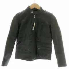 ホーンワークス HORN WORKS ライダースジャケット シングル レザー 皮革 スタンドカラー 総裏地 キルティング 1 黒 ブラック 4246 /MP ■GY18