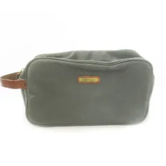 ポロ ラルフローレン POLO RALPH LAUREN セカンドバッグ クラッチバッグ スクエア PVC レザー ロゴ 緑 グリーン /AO1 ■GY18