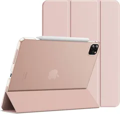 JETech iPad Pro 11インチ (2022/2021/2020/2018) 用保護ケース、Apple Pencilワイヤレス充電対応、ウェイクアップ/自動スリープ機能、iPad Pro 11用スマートカバー (ローズゴールド)