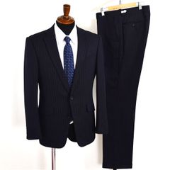 DORMEUIL SMART ネイビー ブルーストライプ スリーピーススーツ - メルカリ