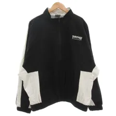 スラッシャー THRASHER ナイロンジャケット ブルゾン ジップアップ 裏メッシュ バックプリント ロゴ刺繍 LL 黒 ブラック 白 ホワイト /GVのサムネイル