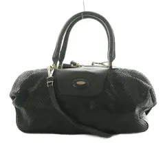 セルジオロッシ Sergio rossi 2WAY ショルダーバッグ ハンドバッグ パイソンレザー 黒 /MI ■GY18