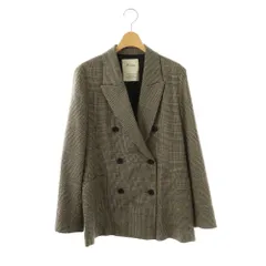 Lisiere L'Appartement リジェール アパルトモン CHECK HANDSOME JACKET ジャケット テーラード チェック ウール 36 ライトベージュ ブラック オレンジベージュ /DO ■OSのサムネイル