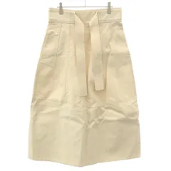 JIL SANDER ジルサンダー 21SS ベルテッドコットンロングスカート JSPS350605 アイボリー 36のサムネイル