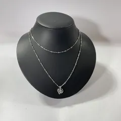 ★  Pt850/Pm850刻印 プラチナ ロングデザインチェーンネックレス 造幣局ホールマーク 全長約82㎝ トップス付き 総重量14.24g アクセサリー 現状品