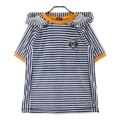 サイズ：1 PEARLY GATES パーリーゲイツ  2WAYフード付 半袖Tシャツ ボーダー柄 ネイビー系 [240101582792] ゴルフウェア レディース ストスト