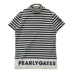サイズ：1 PEARLY GATES パーリーゲイツ  ハイネック 半袖Tシャツ ボーダー柄 ホワイト系 [240101587451] ゴルフウェア レディース ストスト