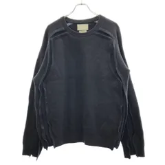 YOKE ヨーク 22AW BROKEN CREWNECK SWEATER ブロークン クルーネックニットセーター YK22AW0420S ネイビー 1のサムネイル