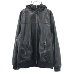 Y'2 LEATHER ワイツーレザー カウレザージップアップフーデッドジャケット  ブラック 40のサムネイル