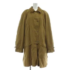 ヘルノ HERNO ヴィンテージ ステンカラーコート アウター ナイロン混 ライナー付き ウール カシミヤ混 ミドル 肩パッド 茶色 ブラウン /XZ ■GY19