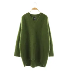 エイトン ATON セーター ニット Vネック ファー カシミヤ 長袖 2 グリーン /YO ■OSのサムネイル