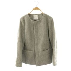 ロペピクニック ROPE Picnic ノーカラーコート ショート 総裏地 38 グレー /DO ■ECD001