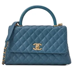 CHANEL　シャネル　ショルダーバッグ　マトラッセ　ココハンドル 　2WAY　ハンドバッグ　キャビアスキン×リザード　グリーン　ゴールド金具　 レディースバッグ　ブランド【中古】【送料無料】