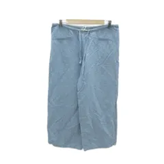 スキャパ SCAPA ワイドパンツ アンクル丈 麻 リネン 40 水色 ライトブルー /SM34 ■ECA002