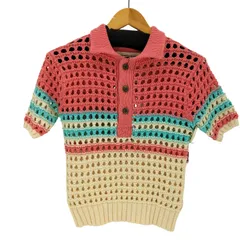 ユーズドフルギ USED古着 {{VOLTAGE CONTROL FILTER}} MESH BORDER KNIT POLO レディース FREE 