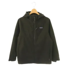 パタゴニア Patagonia ジャケット 上着 L 黒 ブラック フード付き 長袖 ロゴ/GP ■ECD002