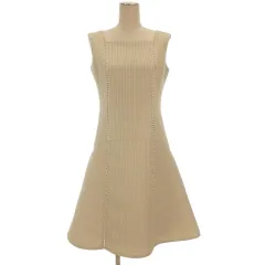 ルネ Rene ワンピース ノースリーブ ミディ丈 36 アイボリー 260317E ■ECE003