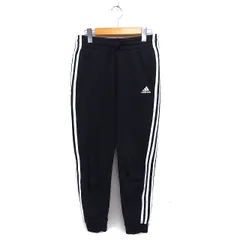 アディダス adidas 国内正規品 裏起毛 スウェット パンツ リブ テーパード スリーストライプス L 黒 ブラック /NT14