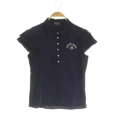 パーリーゲイツ PEARLY GATES ゴルフウエア 半袖 フリルポロシャツ 刺繍 2 ネイビー /MY ■OS ■ECE003